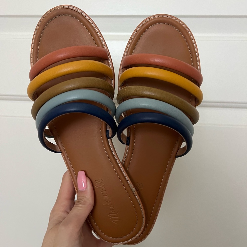 Madewell rainbow leather sandals size 9.5